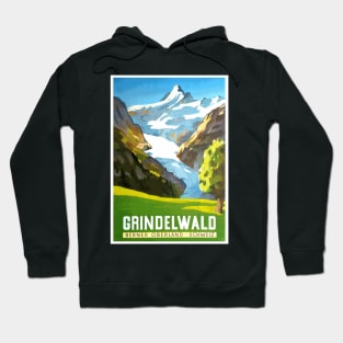 Grindelwald, Switzerland - Vintage Travel Poster Design Hoodie